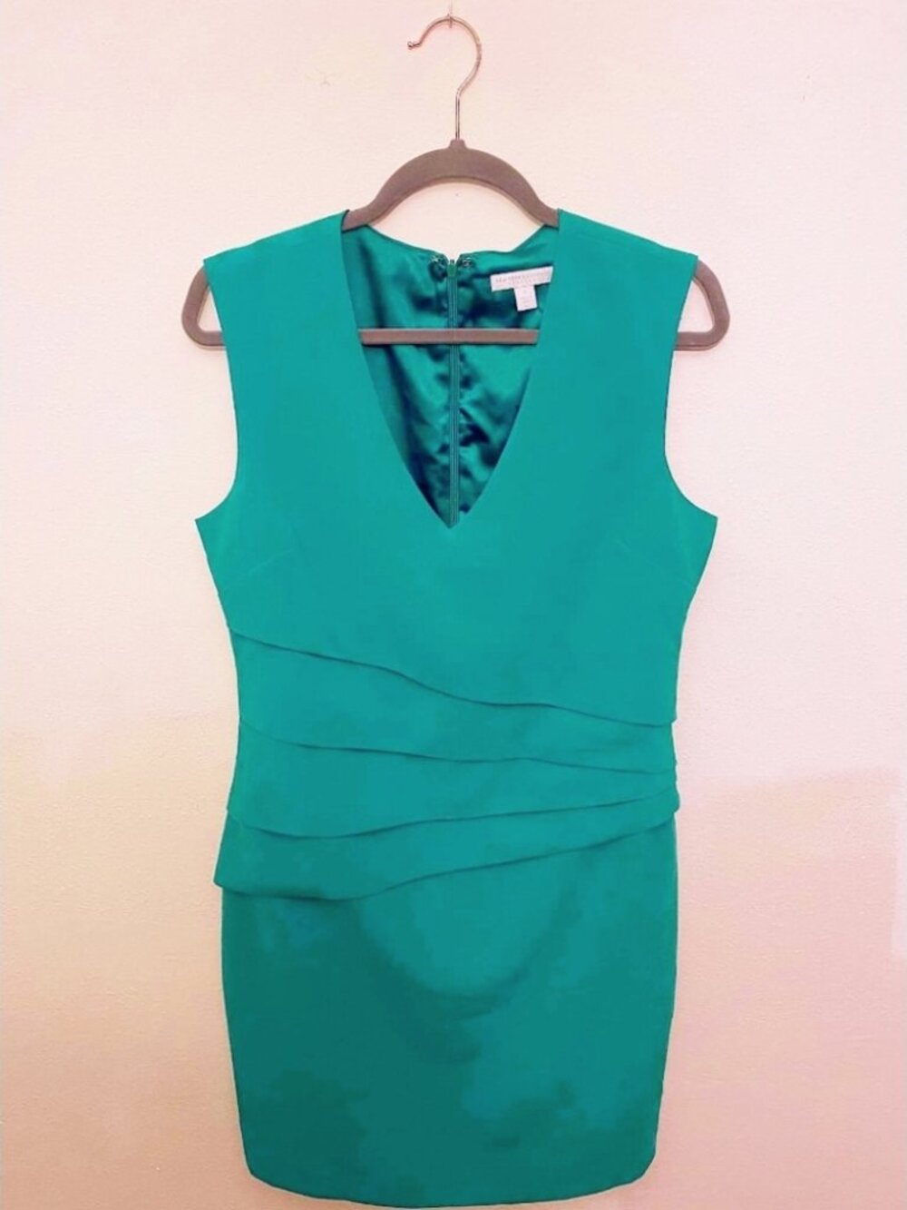 NY&Co Women's Teal Green Sheath Dress Size 10